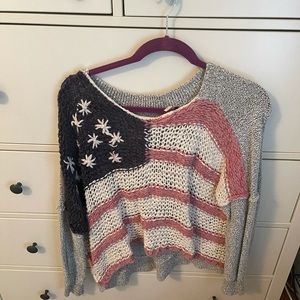 Free people American flag Sweater